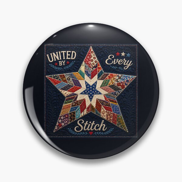 Item preview, ✂️ STITCHED TOGETHER COLLECTION ✂️- ❤️ - United by Every Stitch - Star quilt inspired by American folk quilting designed and sold by WheelieGdArt.