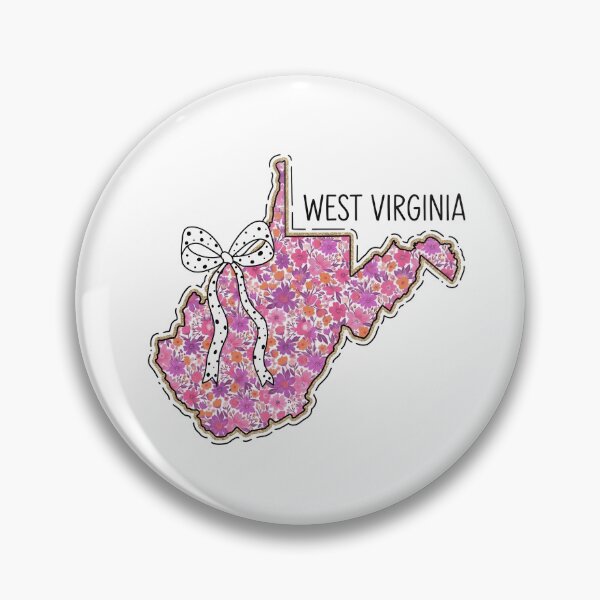 Item preview, Cute West Virginia Floral Map Graphic Coquette Bow Design designed and sold by Paper Drip.