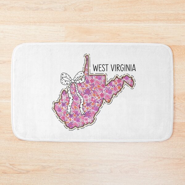 Item preview, Cute West Virginia Floral Map Graphic Coquette Bow Design  designed and sold by Paper Drip.