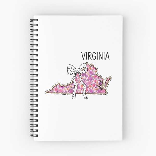 Item preview, Cute Virginia Floral Map Graphic Coquette Bow Design  designed and sold by Paper Drip.
