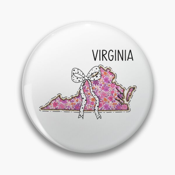 Item preview, Cute Virginia Floral Map Graphic Coquette Bow Design designed and sold by Paper Drip.