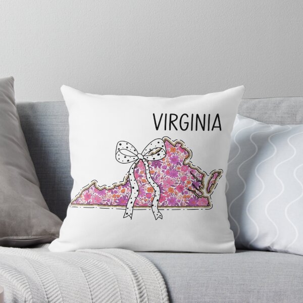 Item preview, Cute Virginia Floral Map Graphic Coquette Bow Design  designed and sold by Paper Drip.