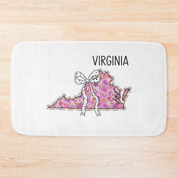 Item preview, Cute Virginia Floral Map Graphic Coquette Bow Design  designed and sold by Paper Drip.
