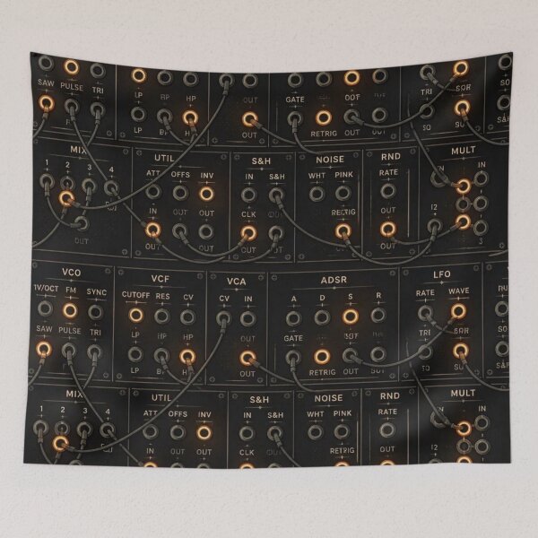 Item preview, Modular Synth Patch Bay Pattern — Cables and Jacks designed and sold by NominalSystems.