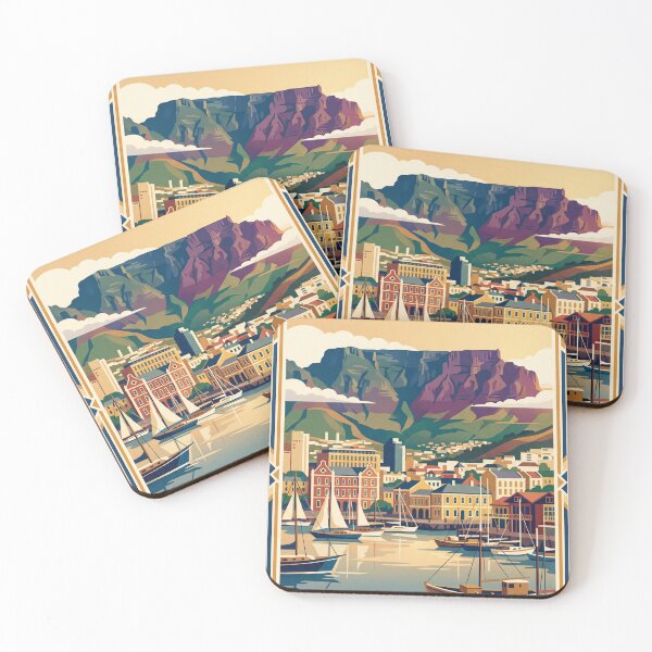 Item preview, Cape Town South Africa Vintage Travel Poster designed and sold by Bomax121.