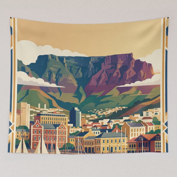 Item preview, Cape Town South Africa Vintage Travel Poster designed and sold by Bomax121.