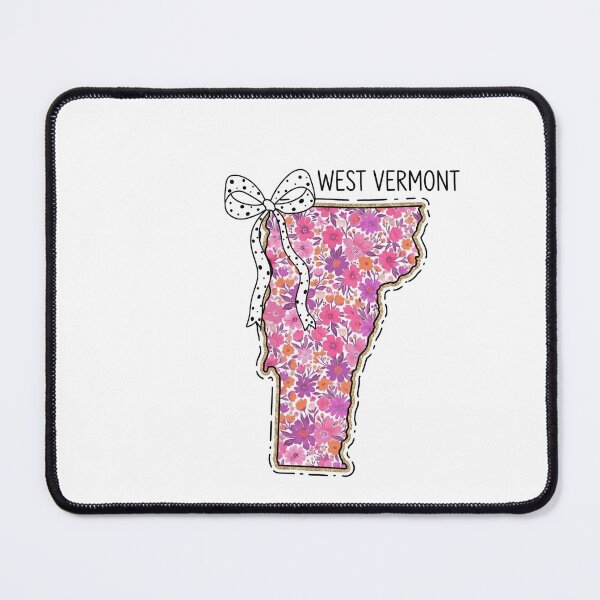 Item preview, Cute Vermont Floral Map Graphic Coquette Bow Design designed and sold by Paper Drip.