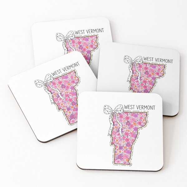 Item preview, Cute Vermont Floral Map Graphic Coquette Bow Design  designed and sold by Paper Drip.