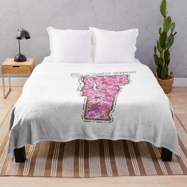 Item preview, Cute Vermont Floral Map Graphic Coquette Bow Design designed and sold by Paper Drip.