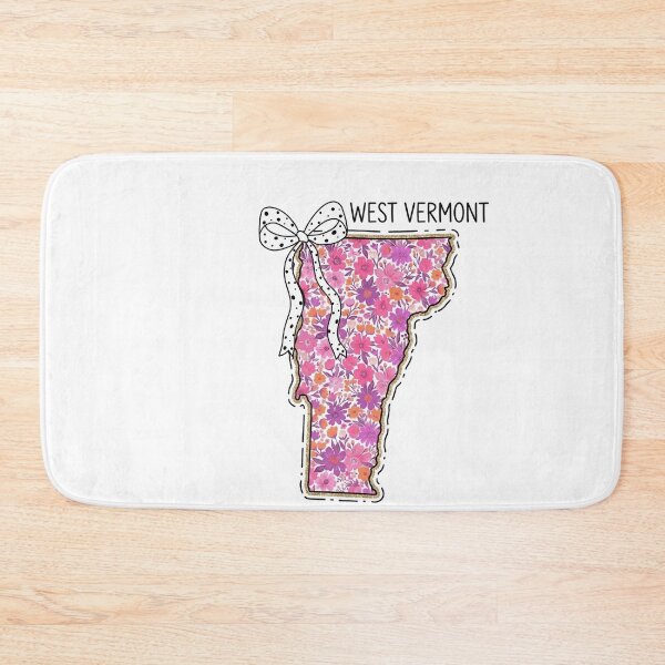 Item preview, Cute Vermont Floral Map Graphic Coquette Bow Design  designed and sold by Paper Drip.