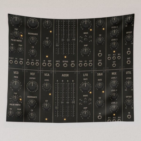 Item preview, Eurorack Module Wall Pattern — Analog Synthesizer Faces designed and sold by NominalSystems.