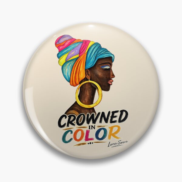 Item preview, CROWNED IN COLOR | African Woman Portrait | Cream Edition by Lana Swan designed and sold by BlueberrySwan.