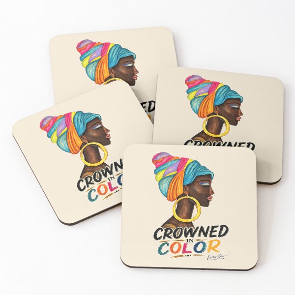 Item preview, CROWNED IN COLOR | African Woman Portrait | Cream Edition by Lana Swan designed and sold by BlueberrySwan.