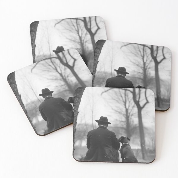 Item preview, Man and Dog, Best Friends Vintage Wall Art designed and sold by MarkedArtPrints.