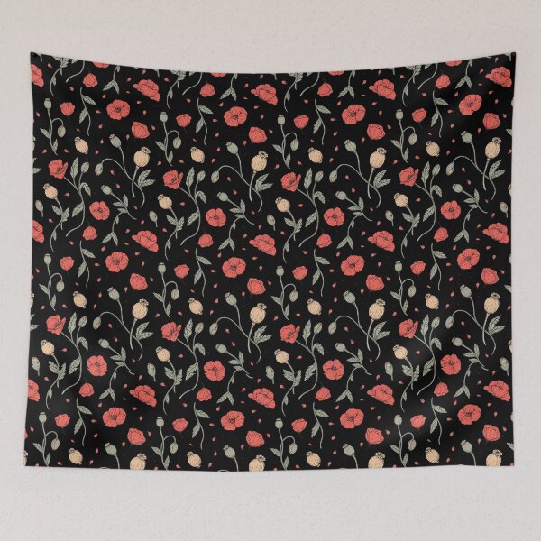 Item preview, Red Poppy Floral Seamless Pattern designed and sold by NuvoraNest.