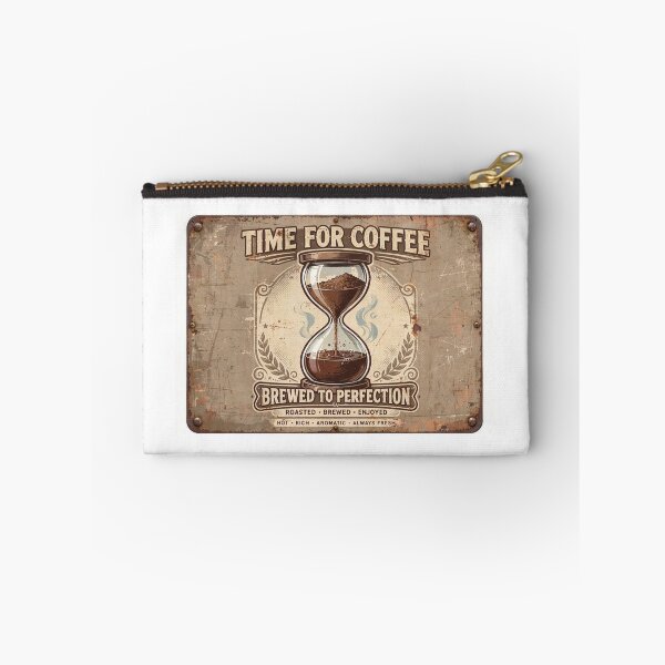 Item preview, Time For Coffee Brewed To Perfection - Vintage Hourglass Coffee Lover Retro Sign designed and sold by ExpressoJungle.