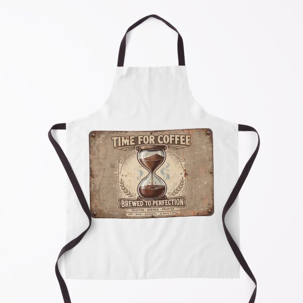 Item preview, Time For Coffee Brewed To Perfection - Vintage Hourglass Coffee Lover Retro Sign designed and sold by ExpressoJungle.