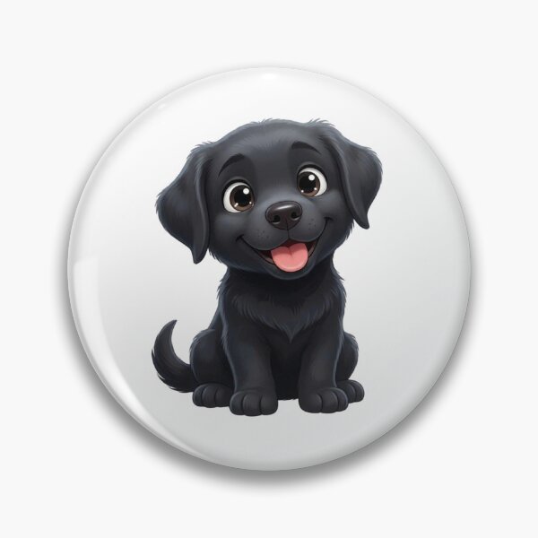 Item preview, Cute Cartoon Black Labrador Puppy - Adorable Big Eyes Smiling Dog designed and sold by Inkyaccessories.