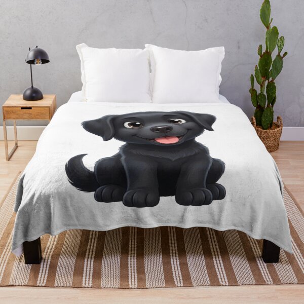 Item preview, Cute Cartoon Black Labrador Puppy - Adorable Big Eyes Smiling Dog designed and sold by Inkyaccessories.