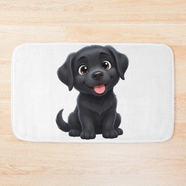 Item preview, Cute Cartoon Black Labrador Puppy - Adorable Big Eyes Smiling Dog designed and sold by Inky Accessories.
