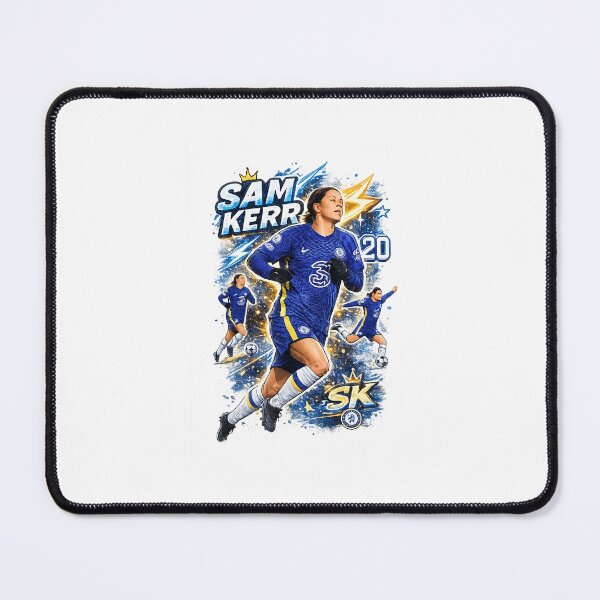 Item preview, Sam Kerr Chelsea Cartoon Football Illustration | Women's Soccer Art designed and sold by Créat 213.