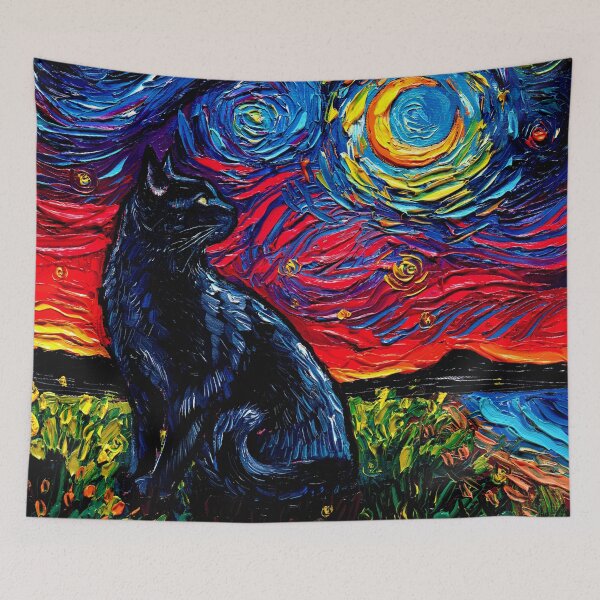 Item preview, Black Cat Night 2 designed and sold by AjaTrier.