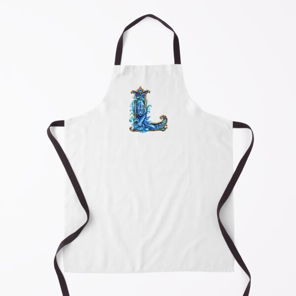 Item preview, Aqua Zodiac Guardian White Tiger-Pisces Letter L designed and sold by BlissBlvdShop.