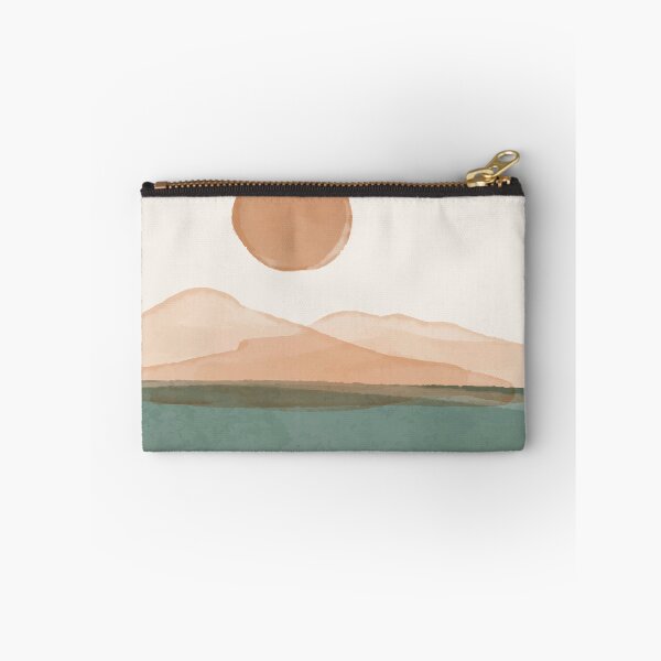 Item preview, Watercolor Sunset Desert Mountain Landscape Illustration designed and sold by 555Design.