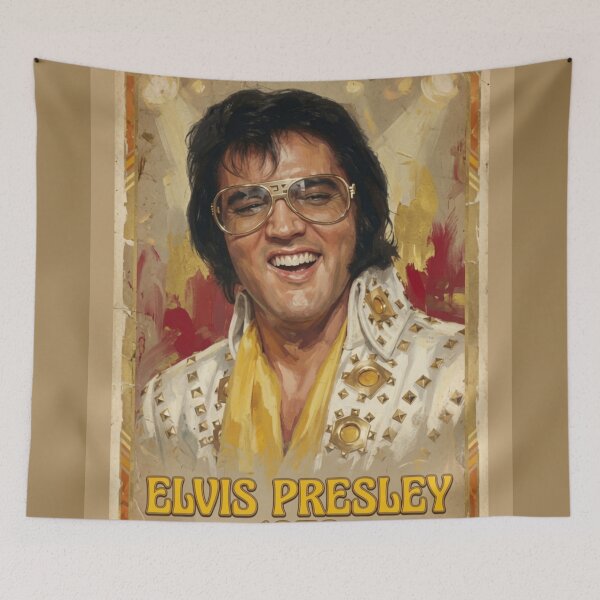 Item preview, ​Elvis Presley 1972 - Las Vegas Era Vintage Art Poster designed and sold by ElvisVintagePosters.