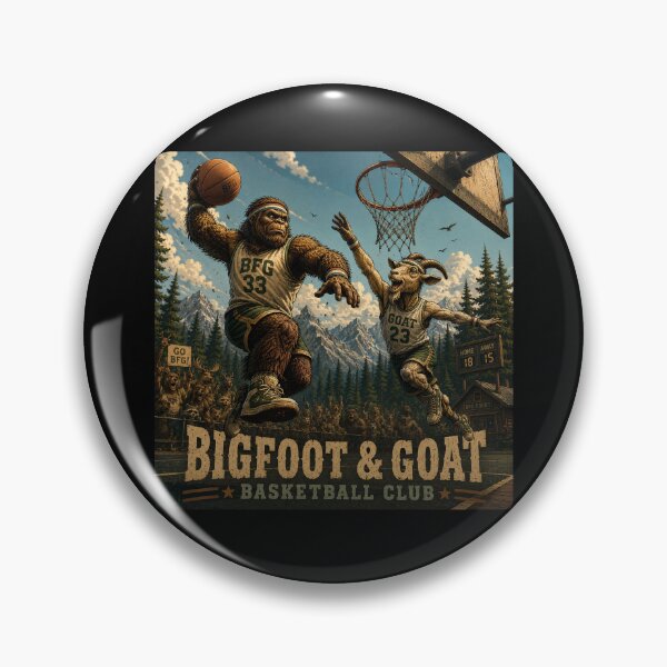 Item preview, Bigfoot and Goat Basketball Club Vintage Sports Adventure designed and sold by NicheBloom.