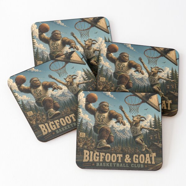 Item preview, Bigfoot and Goat Basketball Club Vintage Sports Adventure designed and sold by NicheBloom.