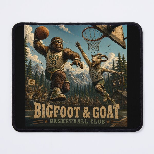 Item preview, Bigfoot and Goat Basketball Club Vintage Sports Adventure designed and sold by NicheBloom.