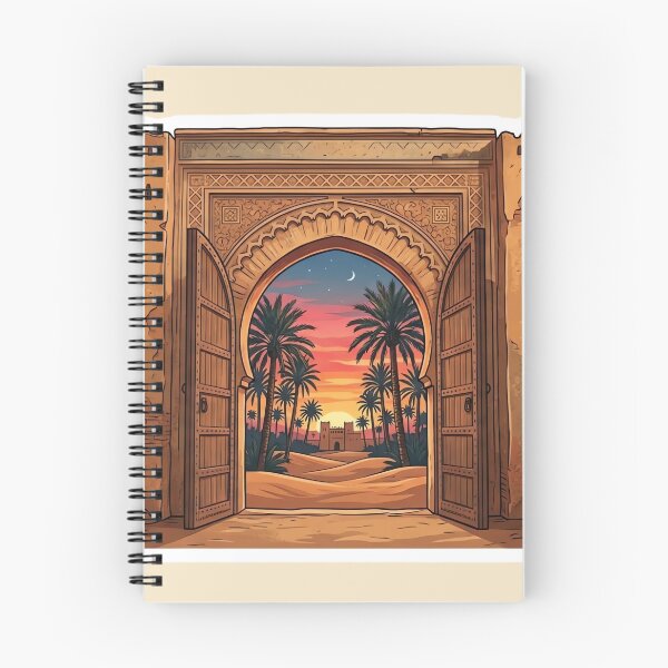 Item preview, Aesthetic Vintage Moroccan Door Desert Oasis Sunset designed and sold by MorcVibe.