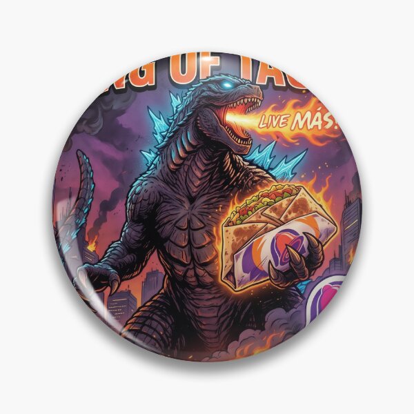 Item preview, Godzilla Kaiju King Of Tacos Taco Bell Illustration designed and sold by N0WUC1.