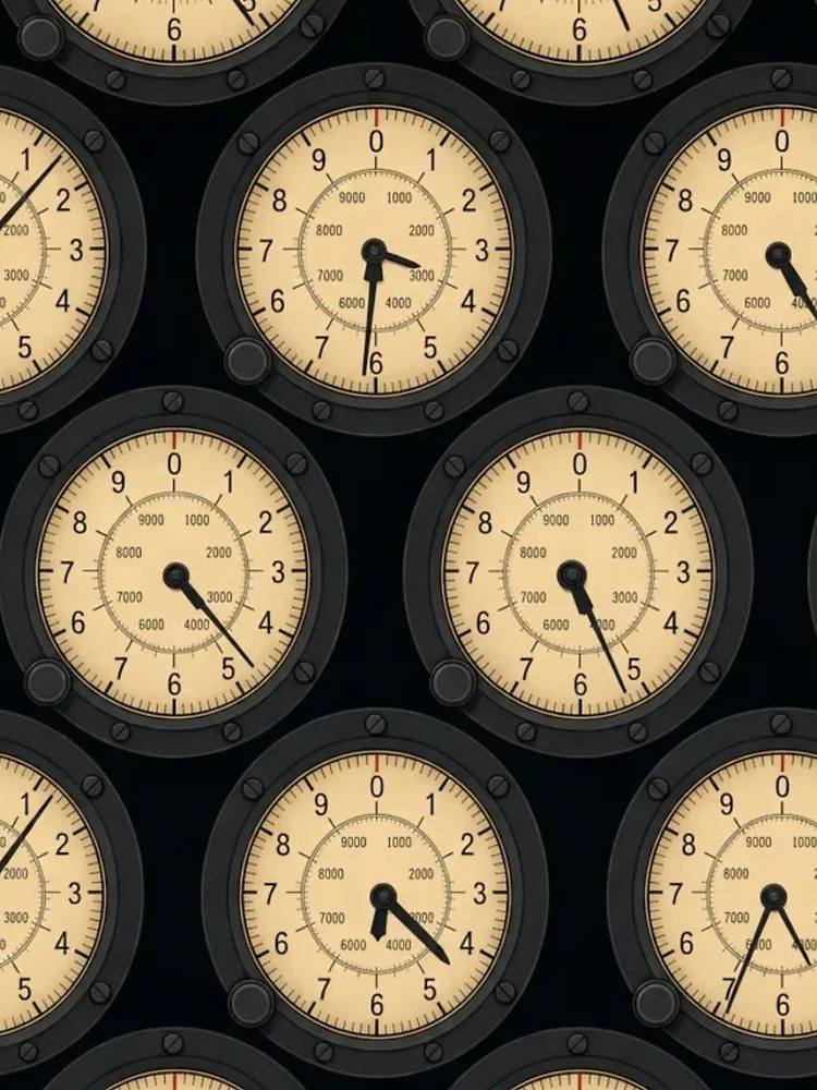 Thumbnail 4 of 4, iPhone Case, Altimeter Dial Pattern — Repeating Flight Instruments designed and sold by NominalSystems.