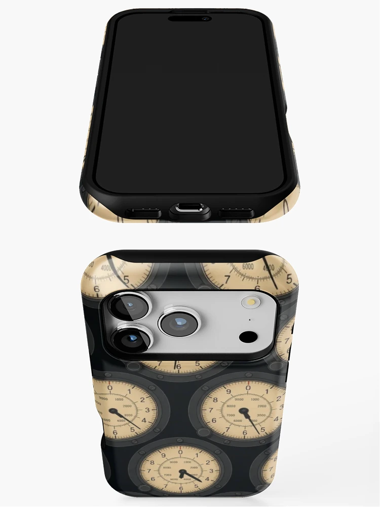 Thumbnail 3 of 4, iPhone Case, Altimeter Dial Pattern — Repeating Flight Instruments designed and sold by NominalSystems.