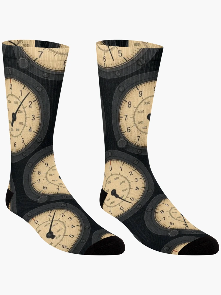 Thumbnail 3 of 5, Socks, Altimeter Dial Pattern — Repeating Flight Instruments designed and sold by NominalSystems.