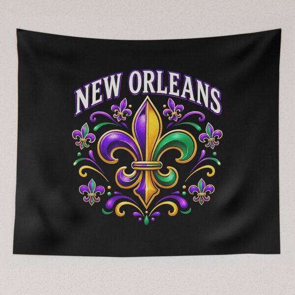 Item preview, New Orleans Fleur-de-Lis Mardi Gras designed and sold by WHConwayDesigns.