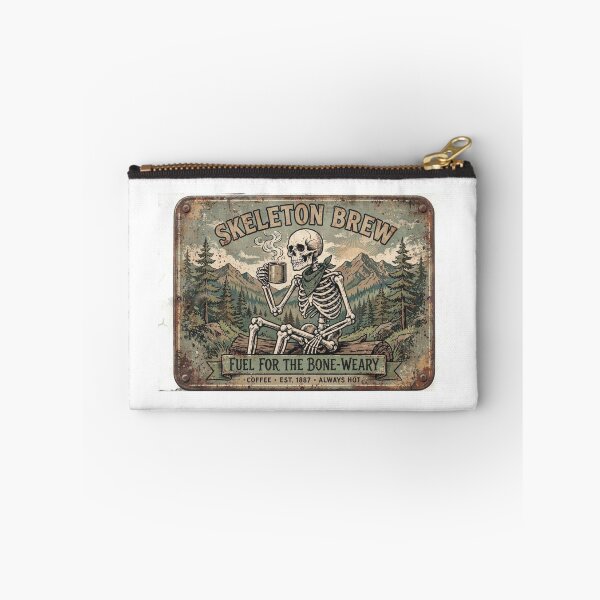 Item preview, Skeleton Skeleton Brew Fuel For The Bone Weary - Funny Coffee Vintage Retro Skeleton Camping Sign Fuel For The Bone Weary - Funny Coffee Vintage Retro Skeleton Camping Sign designed and sold by ExpressoJungle.