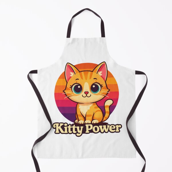 Item preview, Cute Orange Cat with Retro Sunset and words "Kitty Power" designed and sold by MKTreasures.