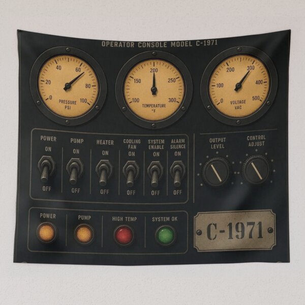 Item preview, Vintage Control Panel — Operator Console Model C-1971 designed and sold by NominalSystems.