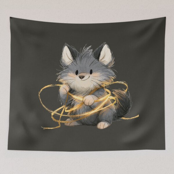 Item preview, Baby Fenrir The Cosmic Pup: Norse Mythology Nursery Art designed and sold by Artmugic.