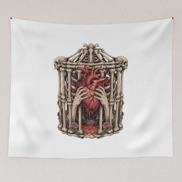 Item preview, Gothic Bleeding Heart Clutched in Bone Cage designed and sold by Covenist.