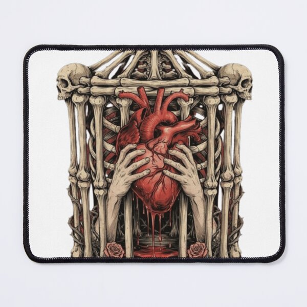 Item preview, Gothic Bleeding Heart Clutched in Bone Cage designed and sold by Covenist.