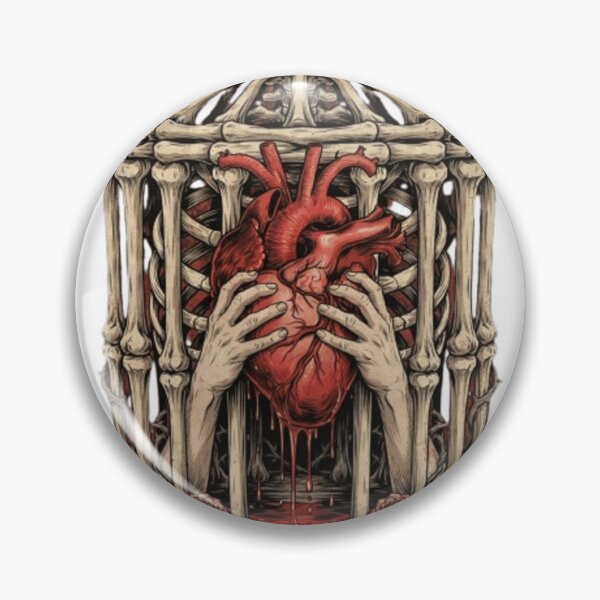 Item preview, Gothic Bleeding Heart Clutched in Bone Cage designed and sold by Zacushi.