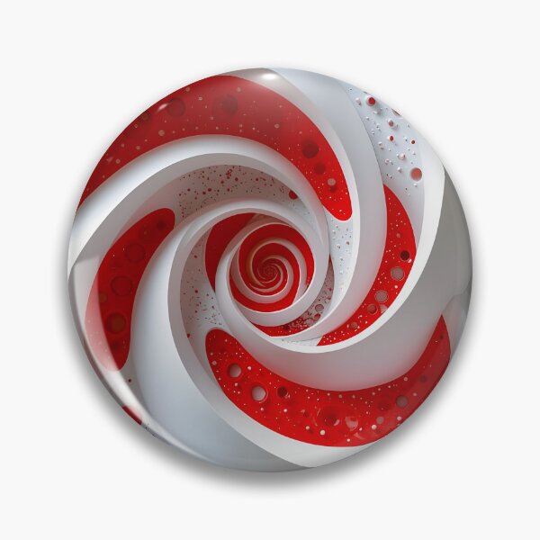 Item preview, Red and White Abstract Swirl designed and sold by Vicky Brago-Mitchell®.
