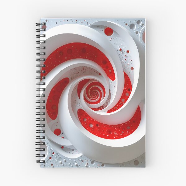 Item preview, Red and White Abstract Swirl designed and sold by Vicky Brago-Mitchell®.
