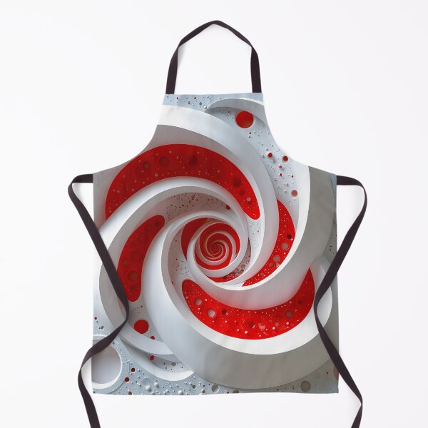 Item preview, Red and White Abstract Swirl designed and sold by Vicky Brago-Mitchell®.