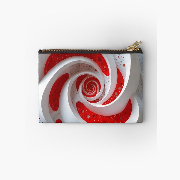 Item preview, Red and White Abstract Swirl designed and sold by Vicky Brago-Mitchell®.