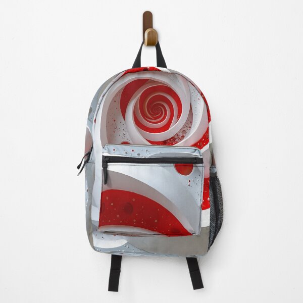 Item preview, Red and White Abstract Swirl designed and sold by Vicky Brago-Mitchell®.